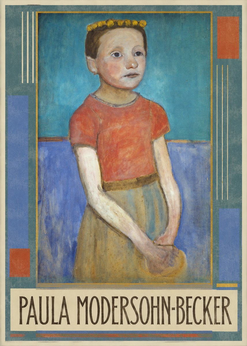 Paula Modersohn-Becker Girl with Crown No1 - Affiche