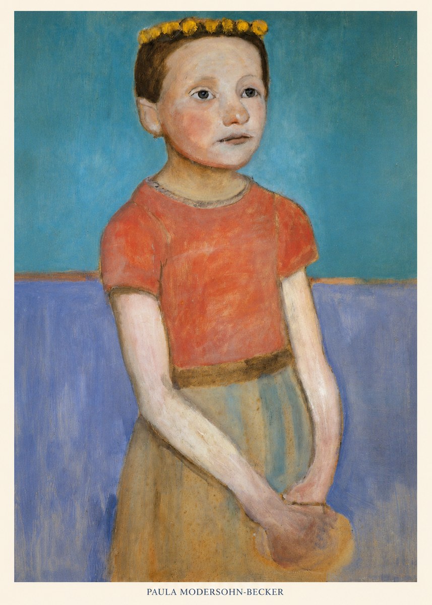 Paula Modersohn-Becker Girl with Crown No6 - Affiche