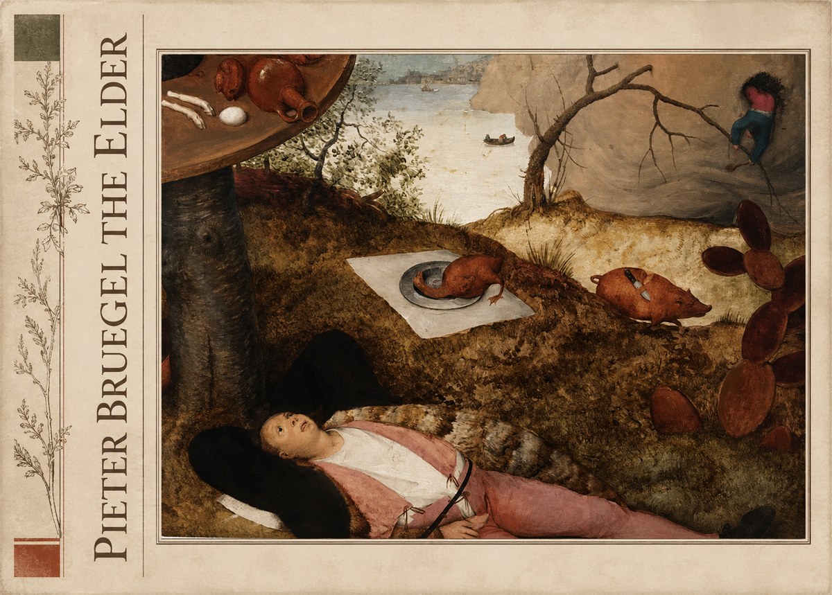 Pieter Bruegel The Land of Cockaigne II No2 - Affiche