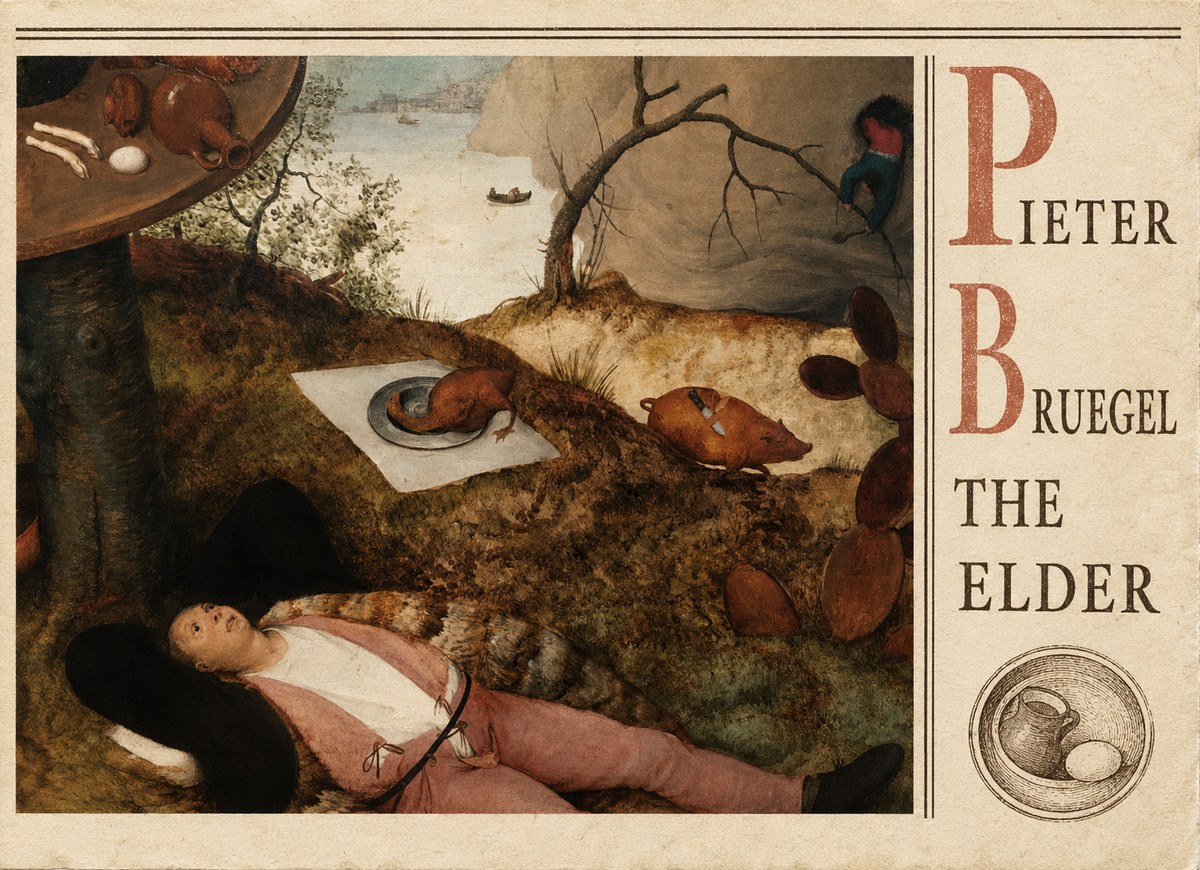 Pieter Bruegel The Land of Cockaigne II No5 - Affiche