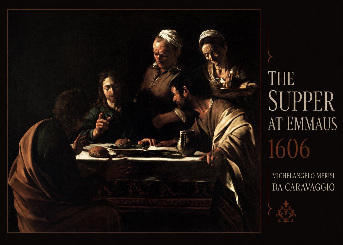 Michelangelo Merisi da Caravaggio The Supper at Emmaus II No5 - Affiche