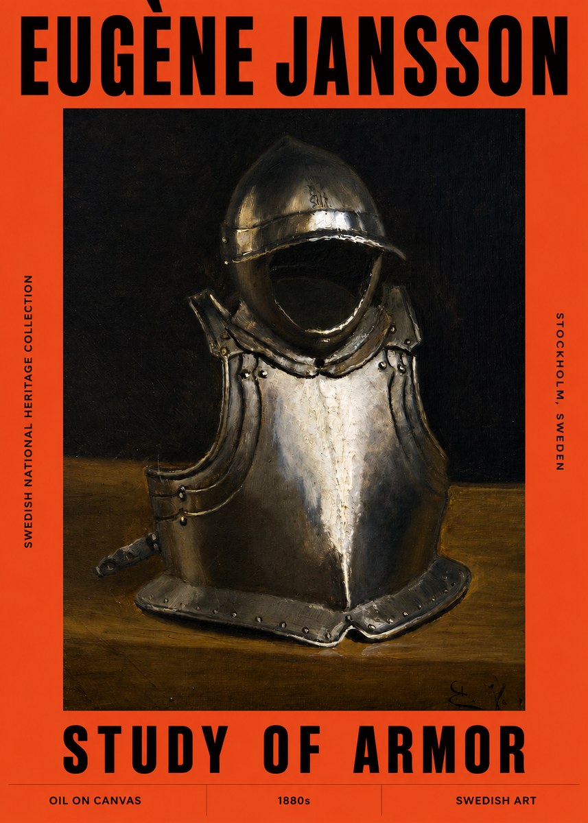 Eugène Jansson Study of Armor No2 - Affiche