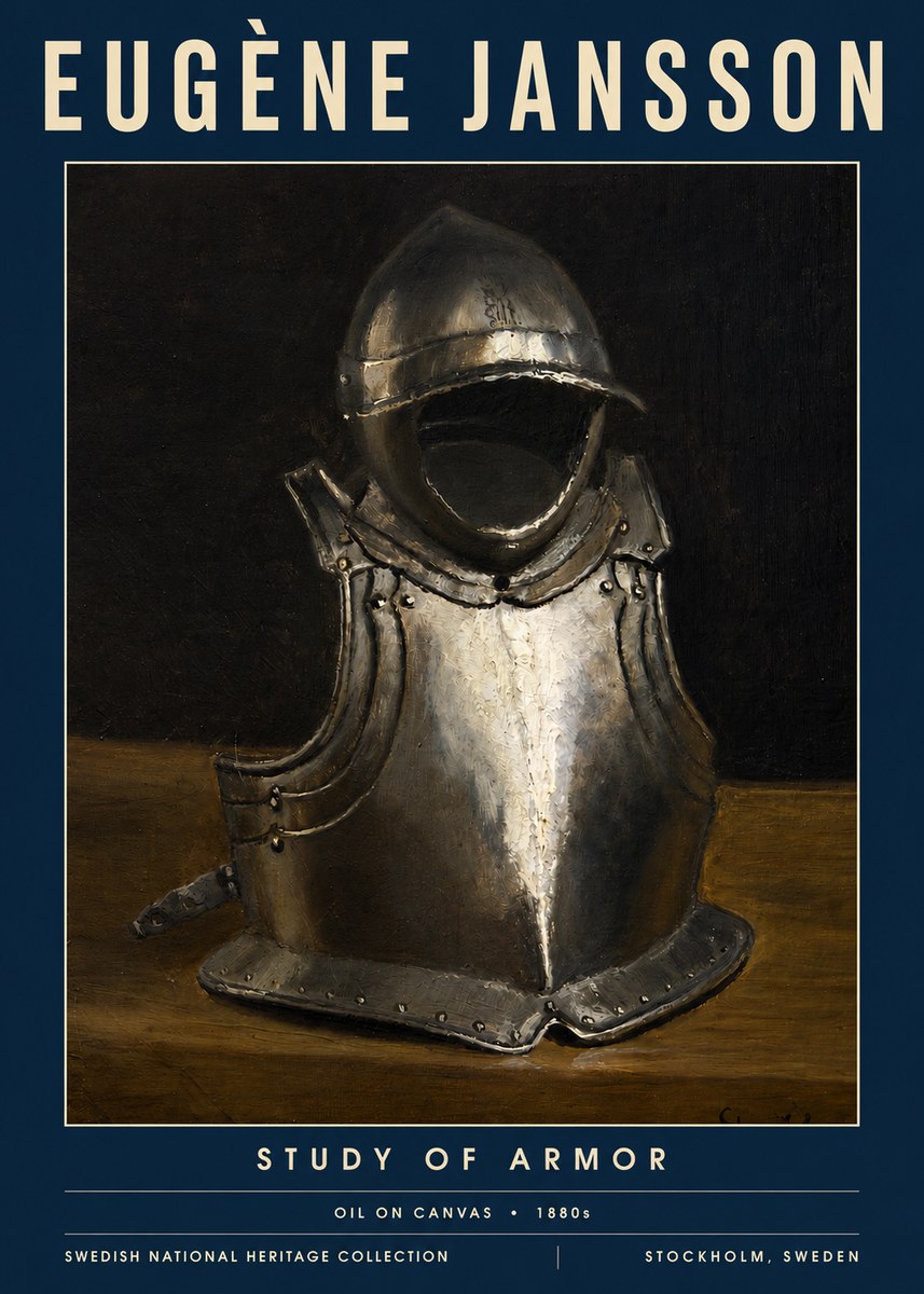Eugène Jansson Study of Armor No3 - Affiche