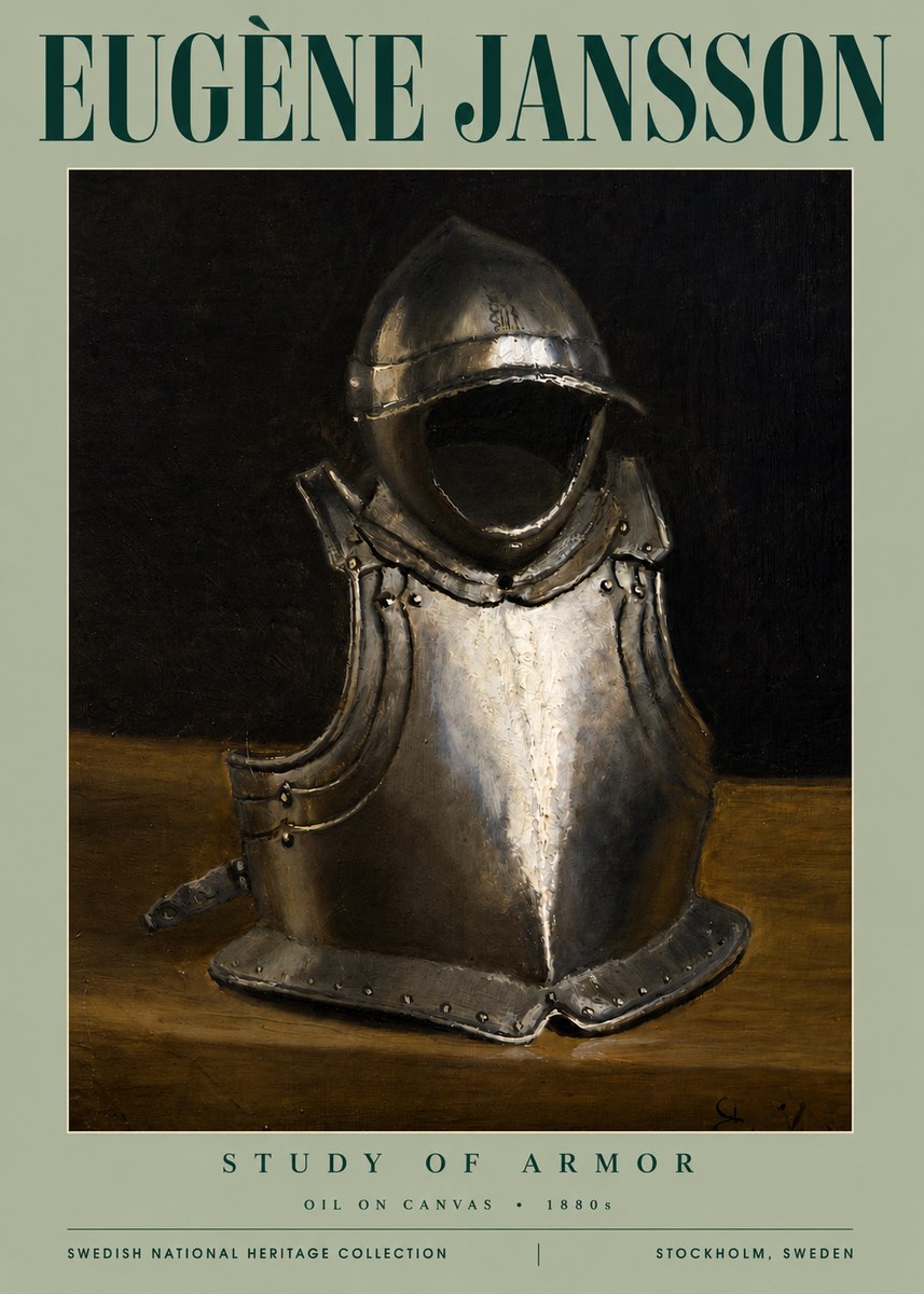 Eugène Jansson Study of Armor No4 - Affiche