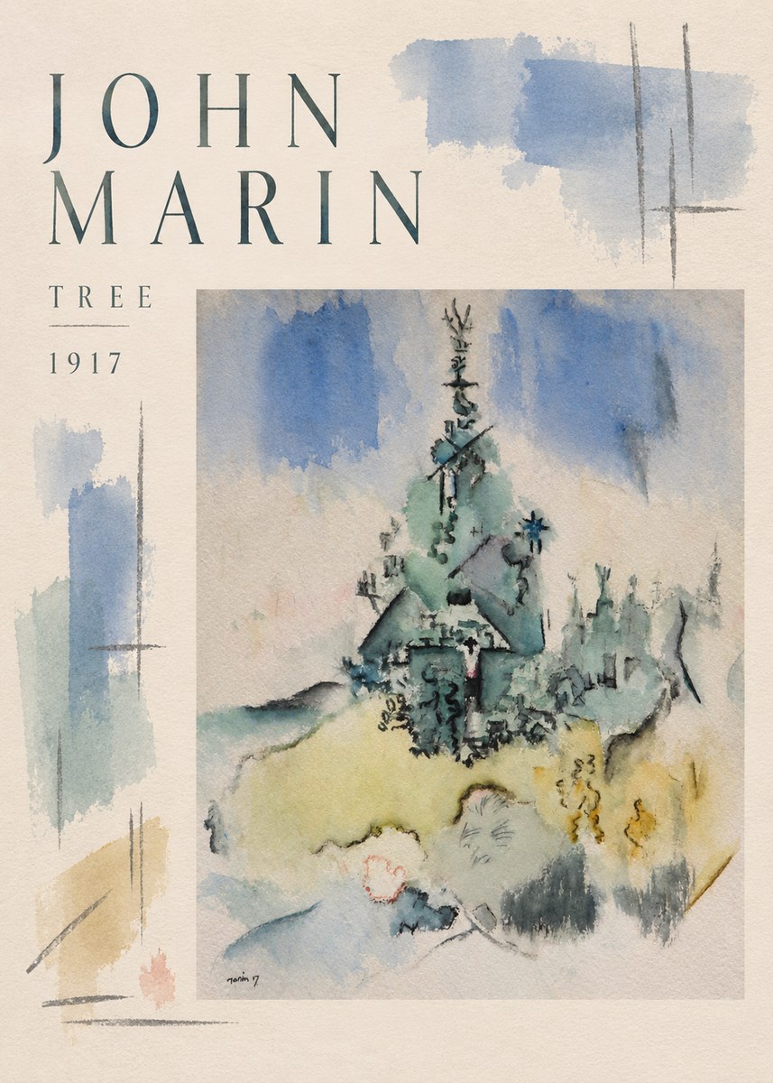 John Marin Tree No5 - Affiche