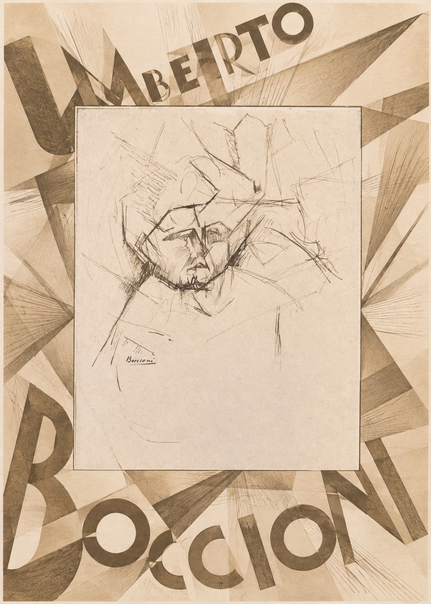 Umberto Boccioni Head Study No5 - Affiche