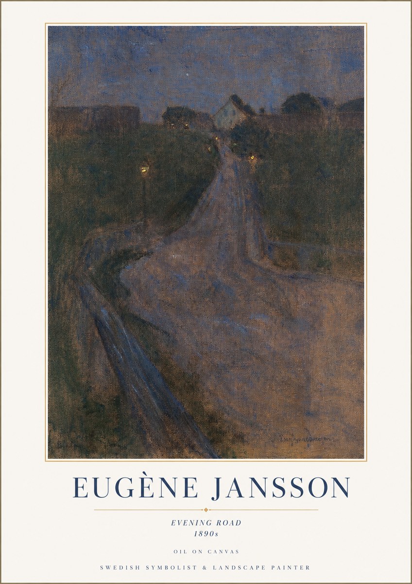 Eugène Jansson Evening Road No1 - Affiche