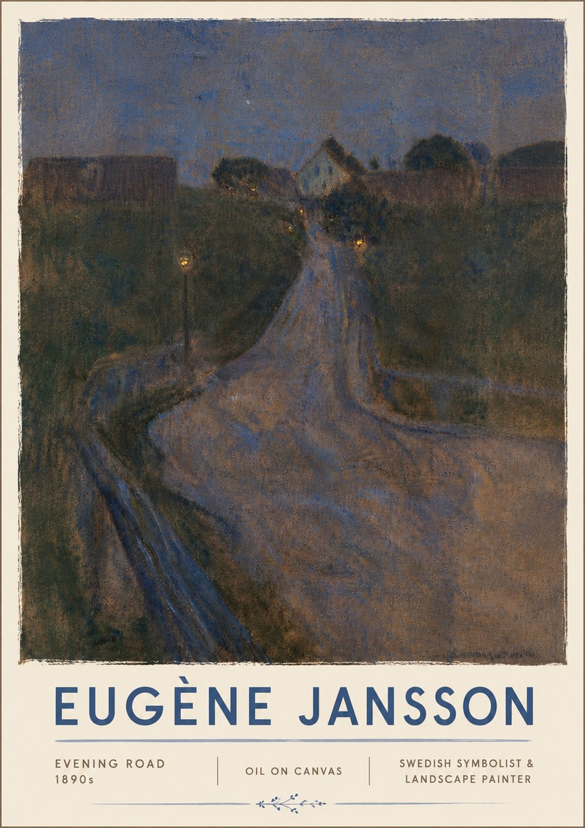 Eugène Jansson Evening Road No6 - Affiche
