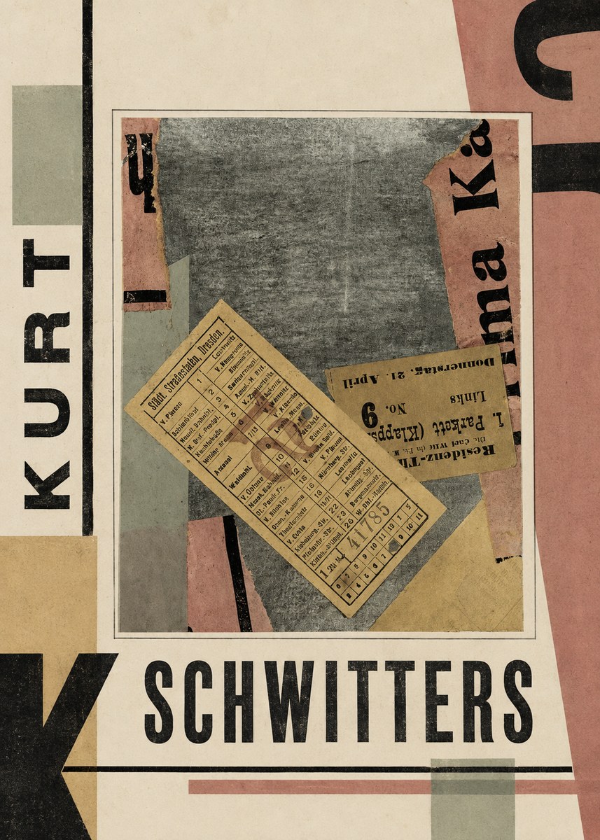 Kurt Schwitters Merz Collage No5 - Affiche