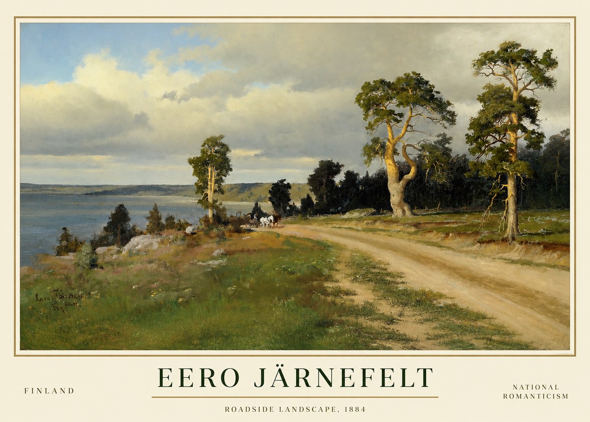 Eero Järnefelt Roadside Landscape, 1884 No1 - Affiche
