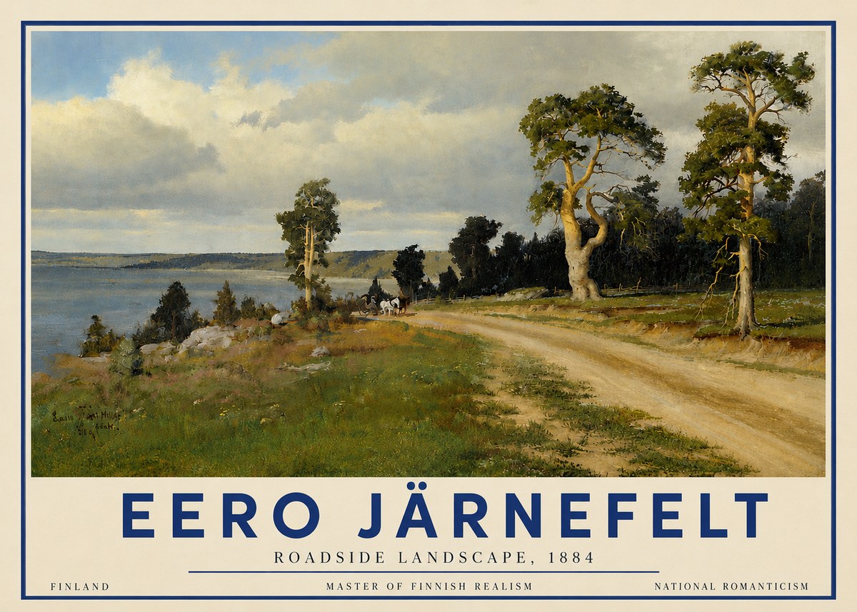 Eero Järnefelt Roadside Landscape, 1884 No6 - Affiche
