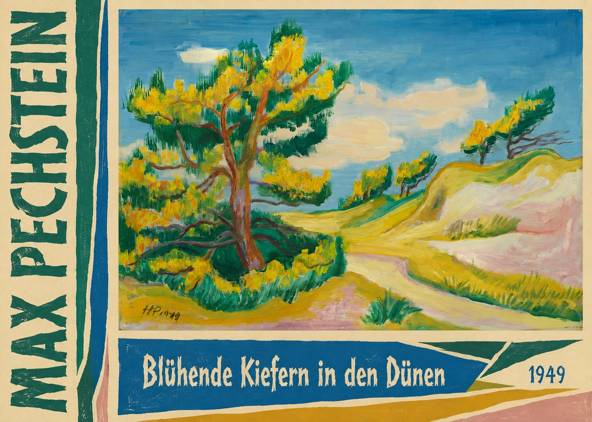 Max Pechstein Blühende Kiefern in Den Dünen No2 - Affiche