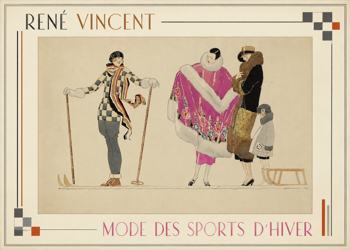 René Vincent Mode Des Sports D'hiver No1 - Affiche