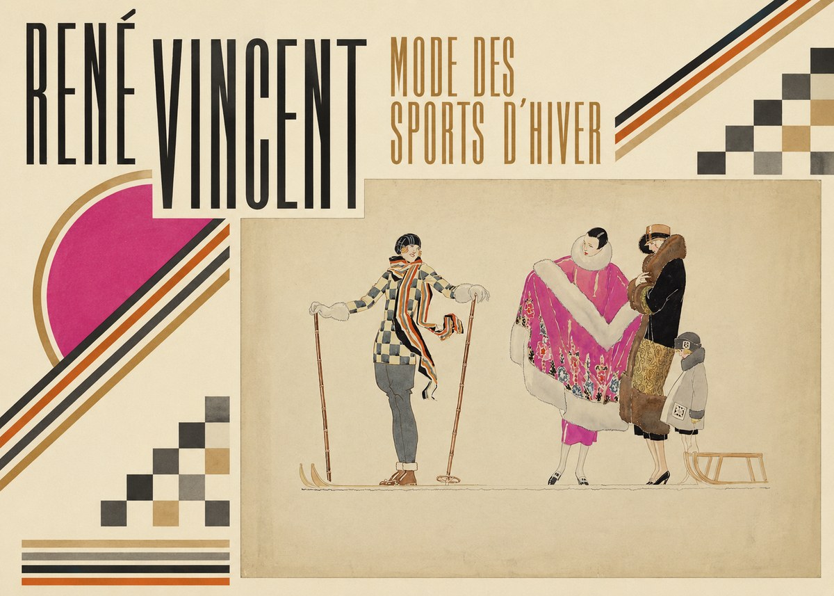 René Vincent Mode Des Sports D'hiver No6 - Affiche