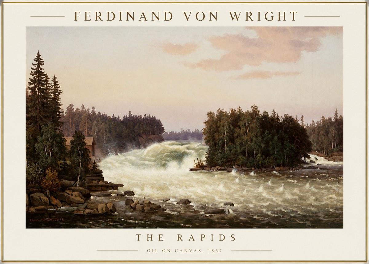 Ferdinand von Wright The Rapids No1 - Affiche