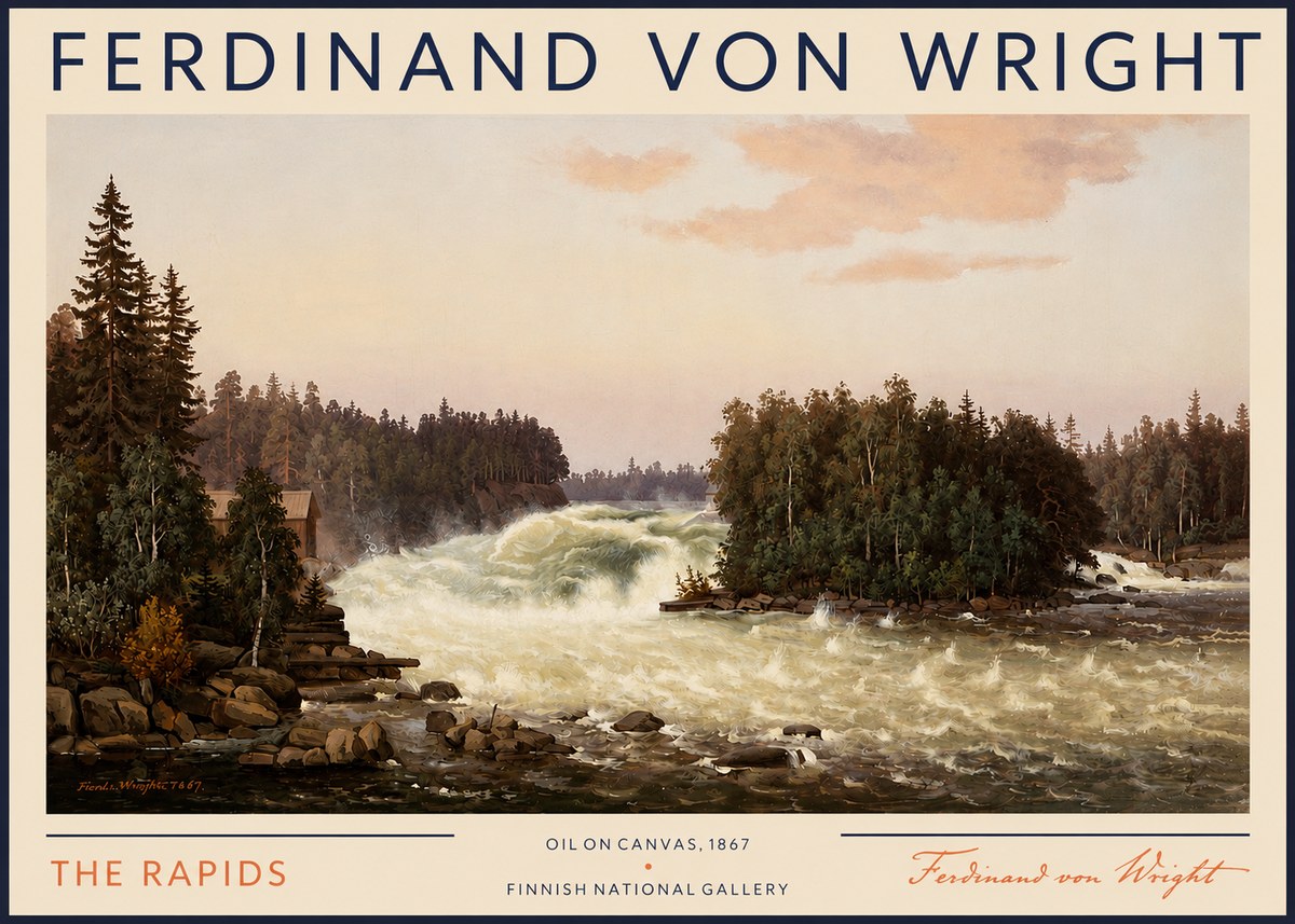 Ferdinand von Wright The Rapids No4 - Affiche
