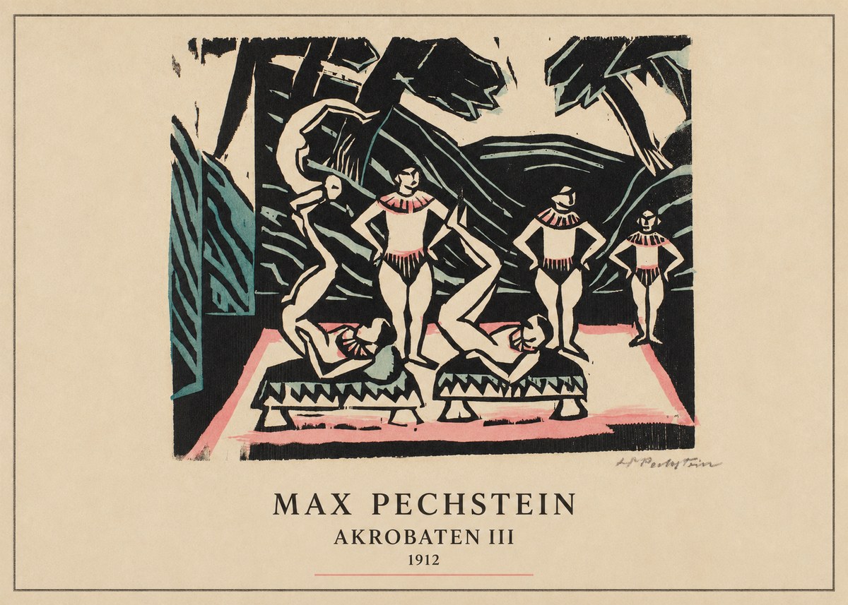 Max Pechstein Akrobaten Iii No4 - Affiche