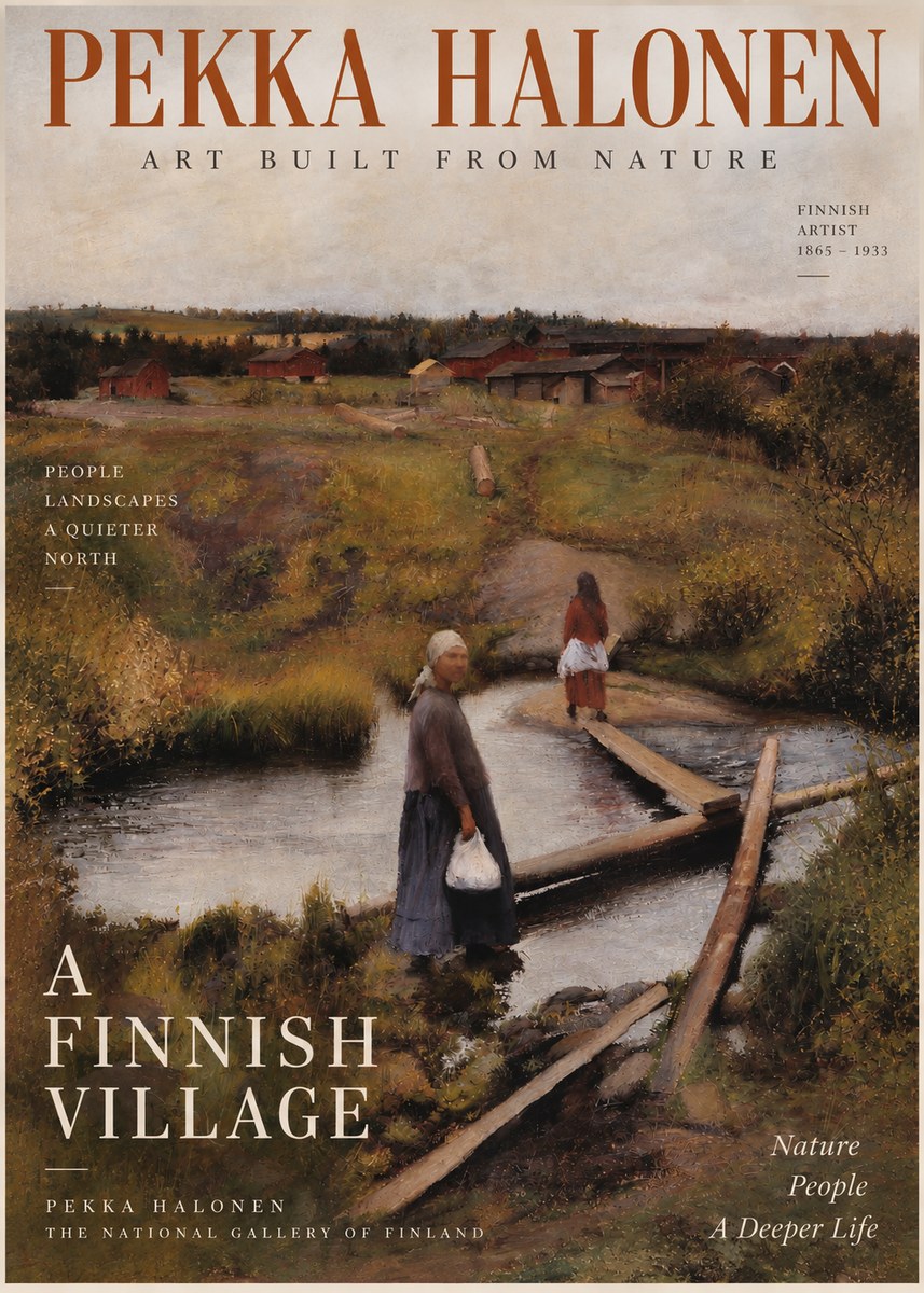 Pekka Halonen A Finnish Village No2 - Affiche