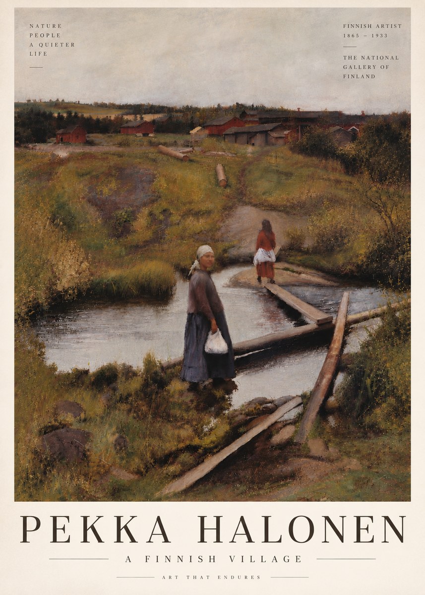 Pekka Halonen A Finnish Village No6 - Affiche