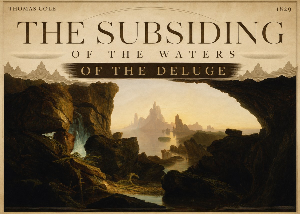 Thomas Cole The Subsiding of the Waters of the Deluge II No6 - Affiche