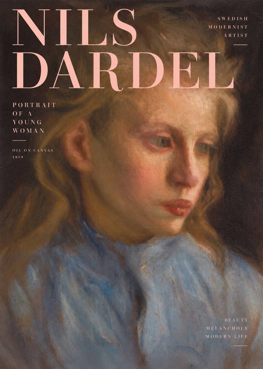 Nils Dardel Portrait of a Young Woman No2 - Affiche