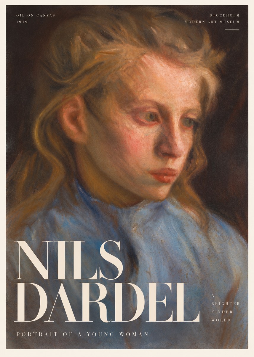 Nils Dardel Portrait of a Young Woman No6 - Affiche