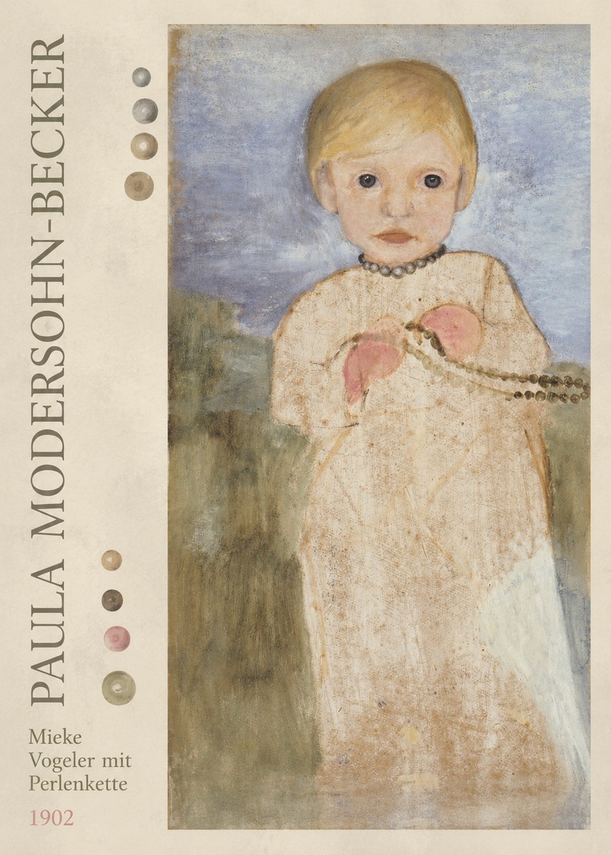 Paula Modersohn-Becker Mieke Vogeler Mit Perlenkette No3 - Affiche