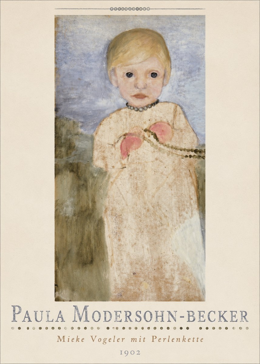 Paula Modersohn-Becker Mieke Vogeler Mit Perlenkette No4 - Affiche