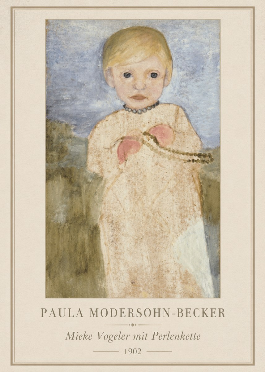 Paula Modersohn-Becker Mieke Vogeler Mit Perlenkette No5 - Affiche