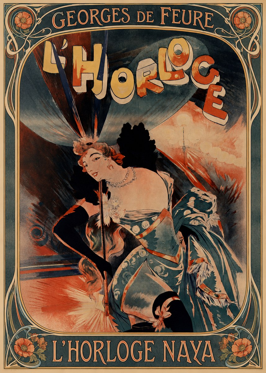 Georges de Feure L'horloge Naya No1 - Affiche