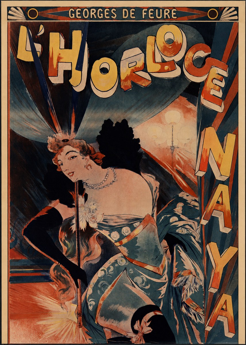 Georges de Feure L'horloge Naya No4 - Affiche