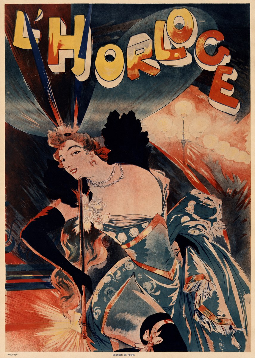 Georges de Feure L'horloge Naya No5 - Affiche
