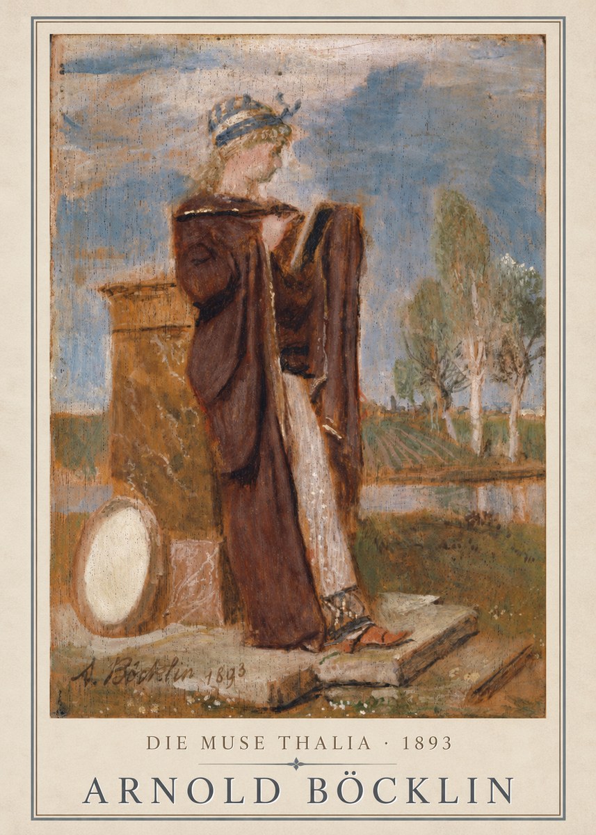 Arnold Böcklin Die Muse Thalia II No1 - Affiche