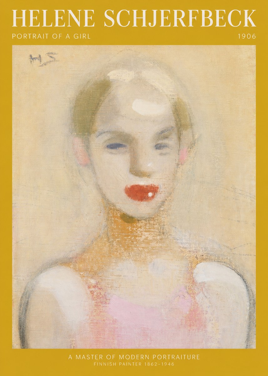 Helene Schjerfbeck Portrait of a Girl No1 - Affiche