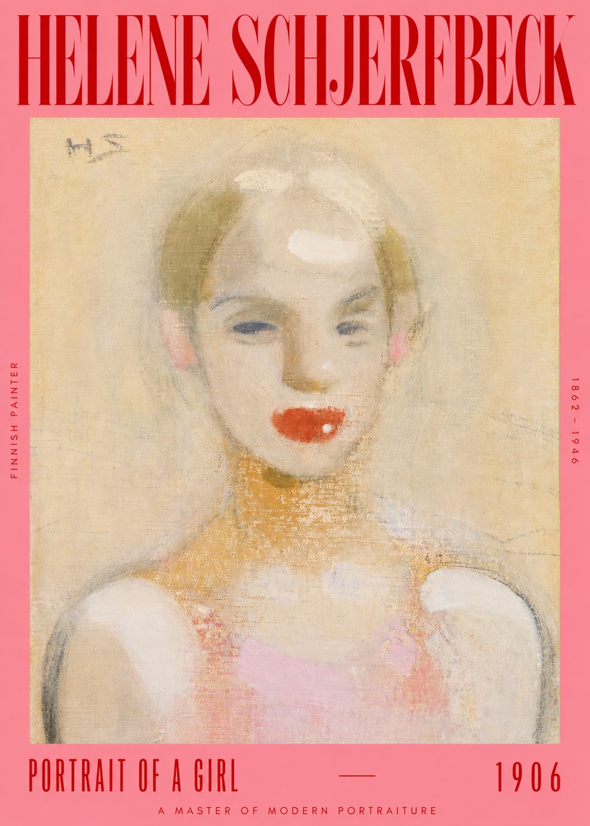 Helene Schjerfbeck Portrait of a Girl No2 - Affiche