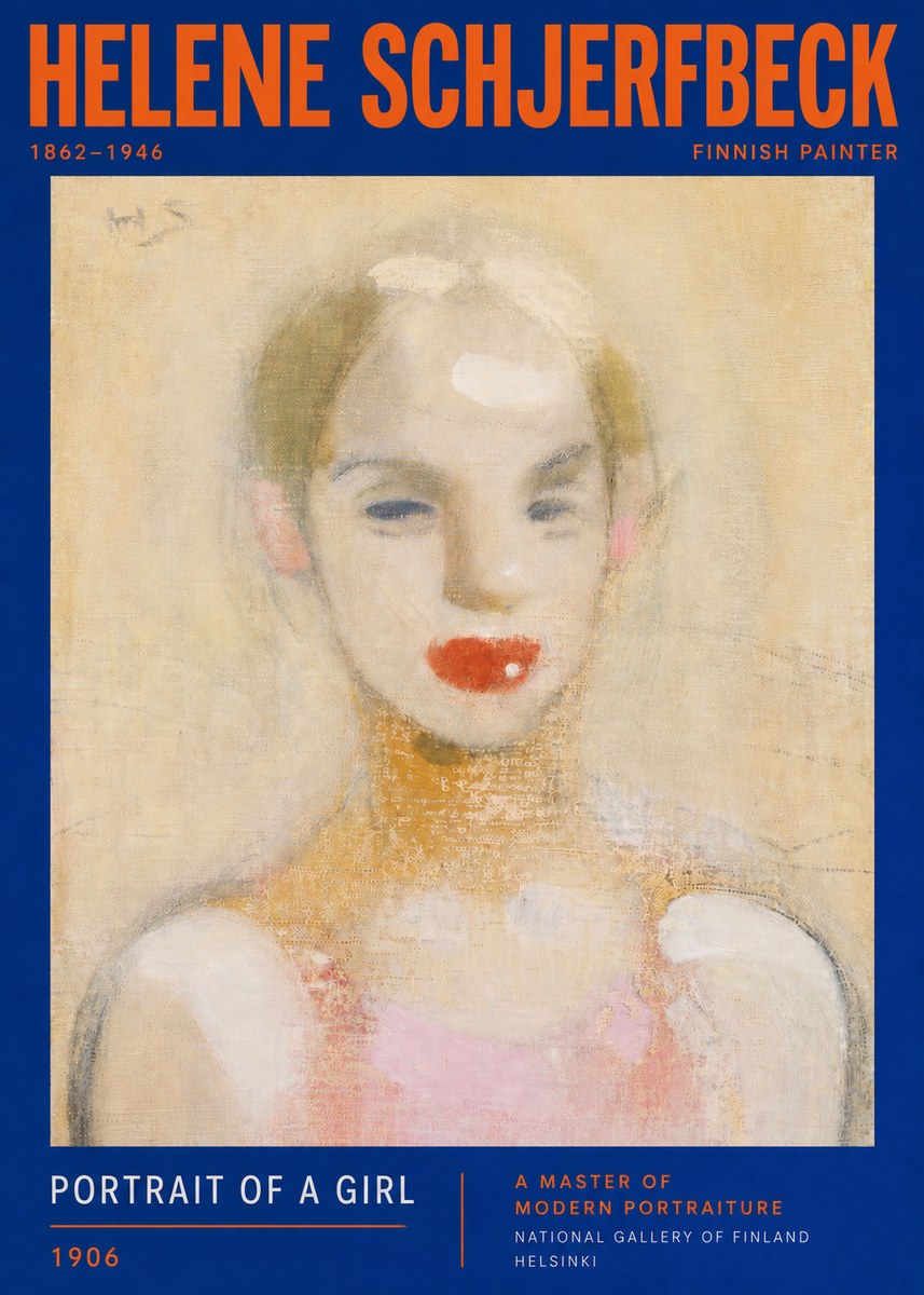 Helene Schjerfbeck Portrait of a Girl No3 - Affiche