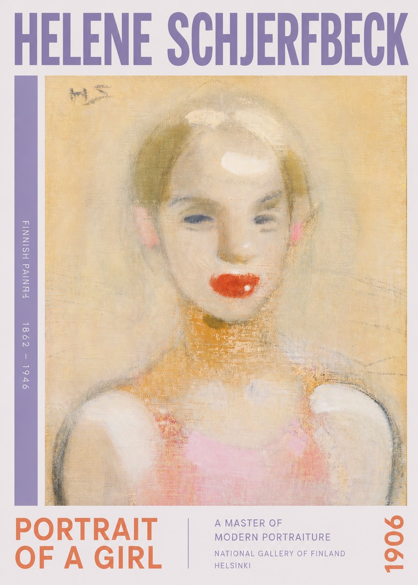 Helene Schjerfbeck Portrait of a Girl No5 - Affiche