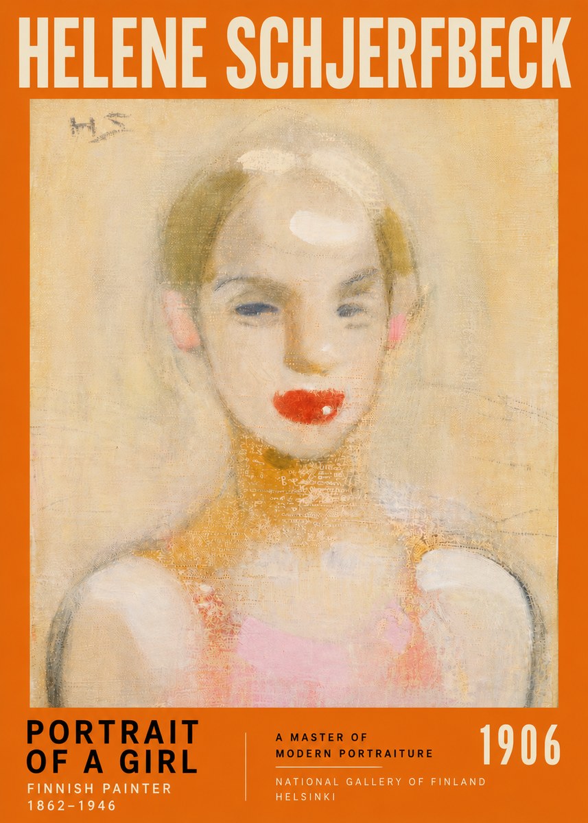 Helene Schjerfbeck Portrait of a Girl No6 - Affiche