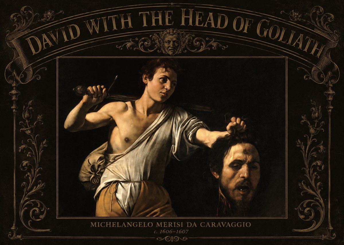 Michelangelo Merisi da Caravaggio David with the Head of Goliath V No3 - Affiche