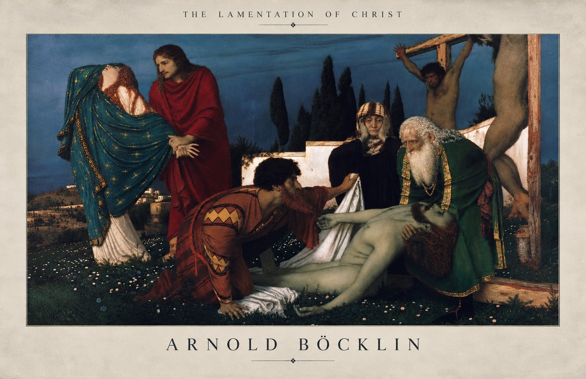 Arnold Böcklin The Lamentation of Christ No3 - Affiche