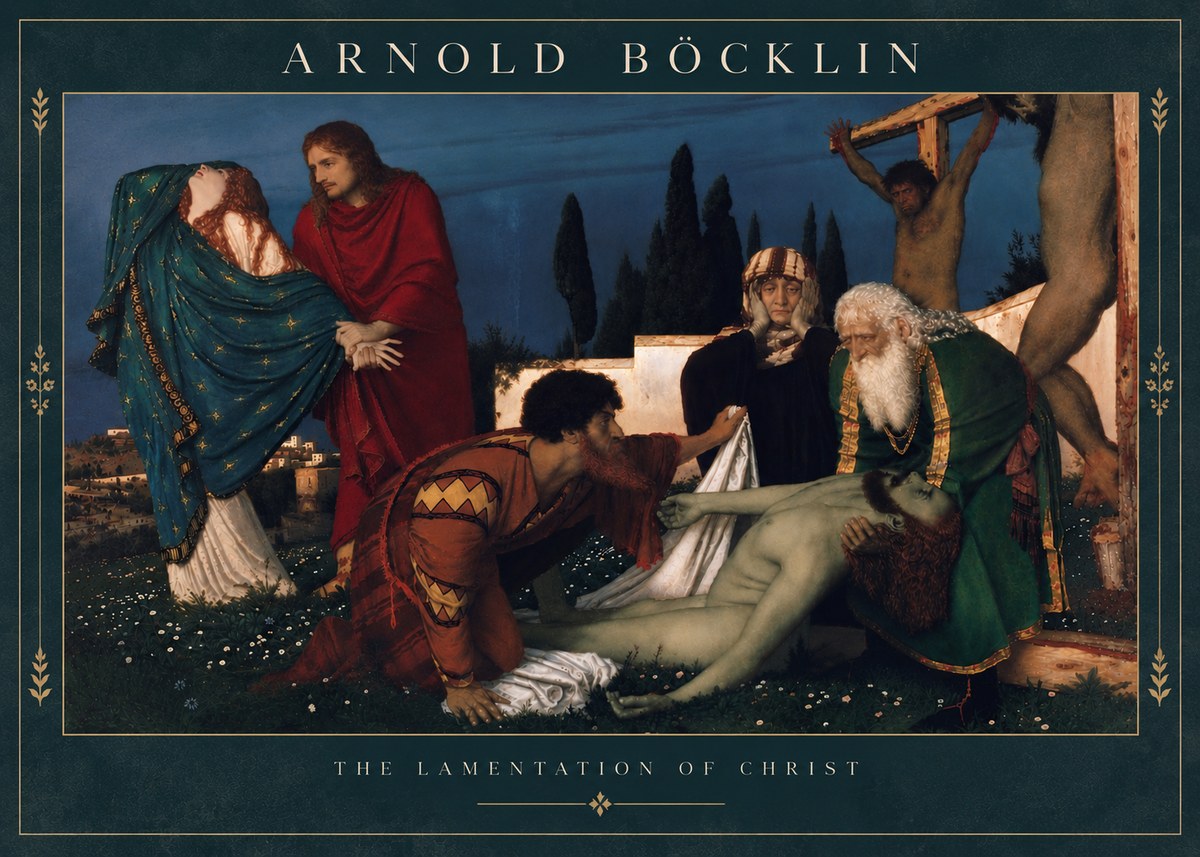 Arnold Böcklin The Lamentation of Christ No6 - Affiche