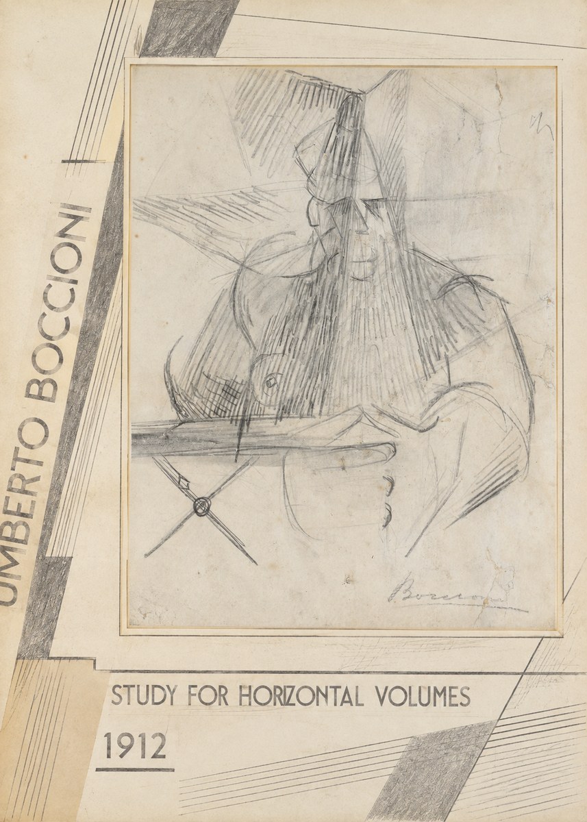 Umberto Boccioni Study for Horizontal Volumes No2 - Affiche