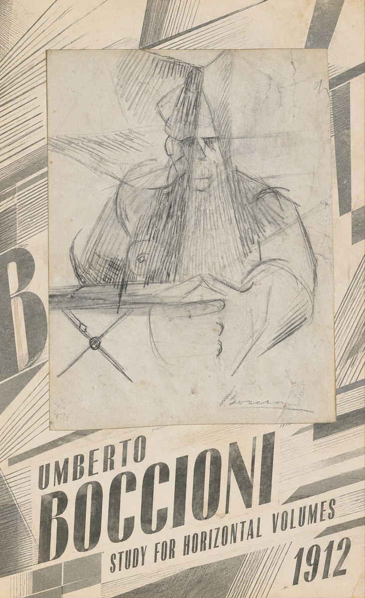 Umberto Boccioni Study for Horizontal Volumes No4 - Affiche
