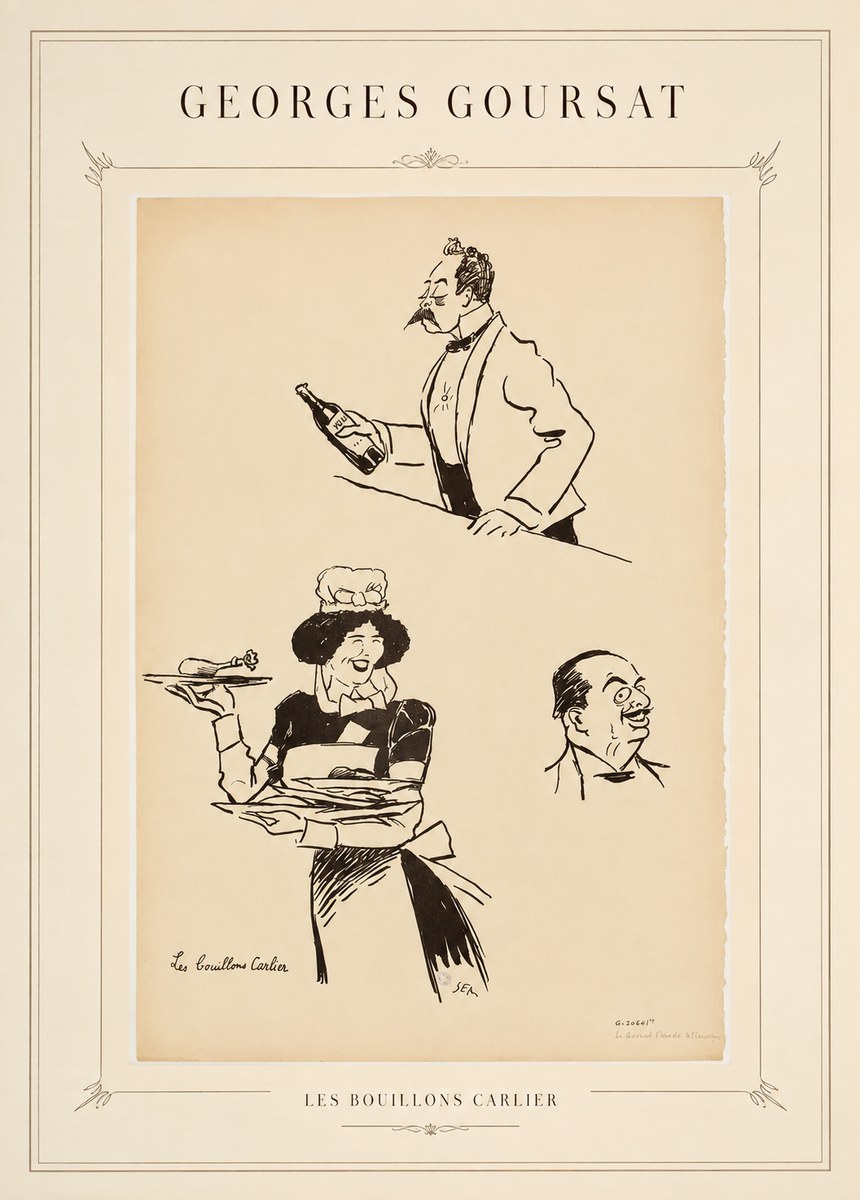 Georges Goursat Les Bouillons Carlier II No3 - Affiche
