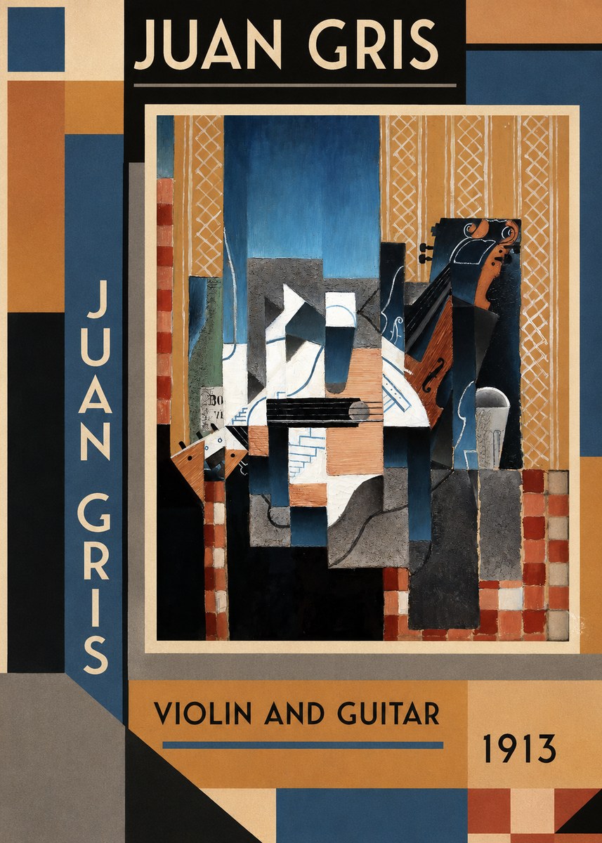 Juan Gris Violin and Guitar II No2 - Affiche