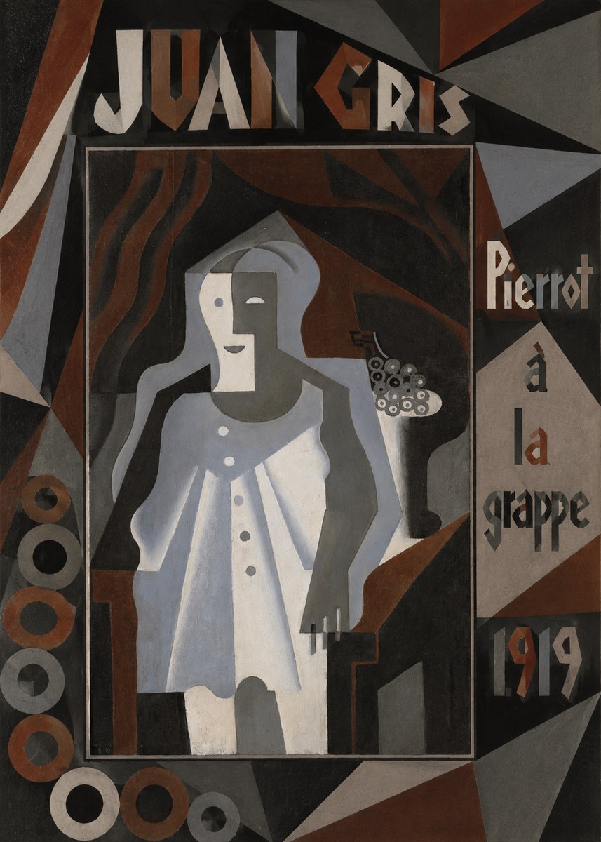 Juan Gris Pierrot À La Grappe No5 - Affiche