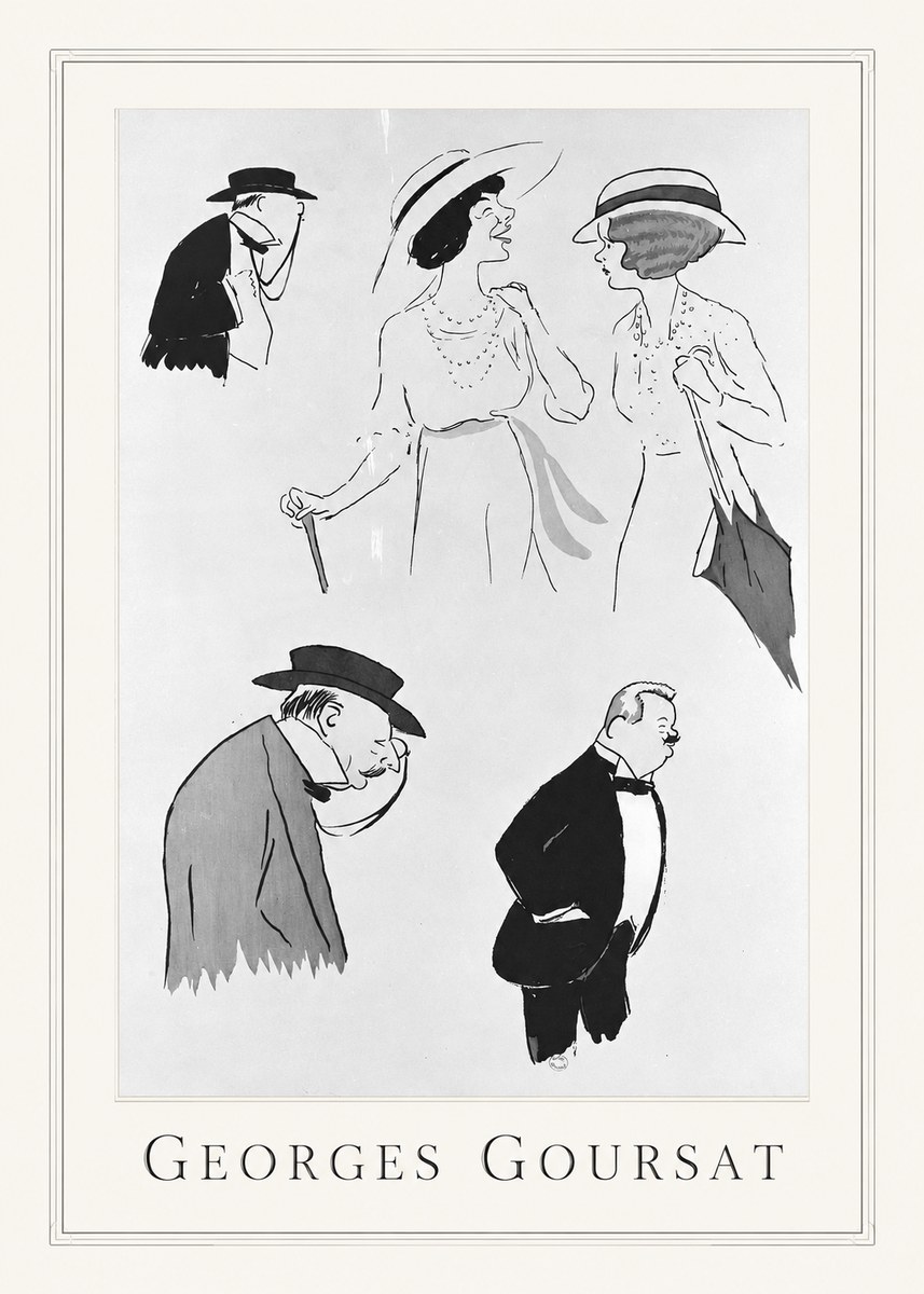 Georges Goursat Character Studies No1 - Affiche