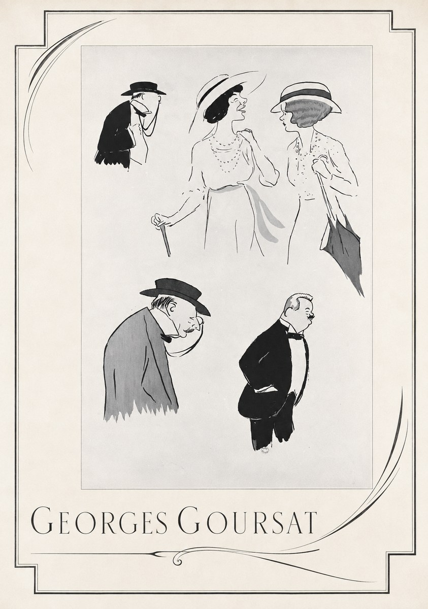 Georges Goursat Character Studies No2 - Affiche