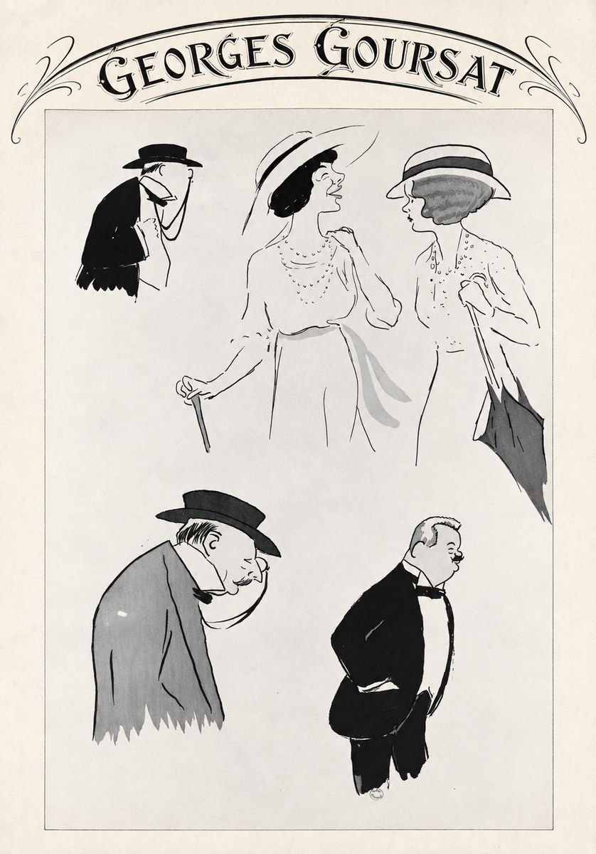 Georges Goursat Character Studies No4 - Affiche