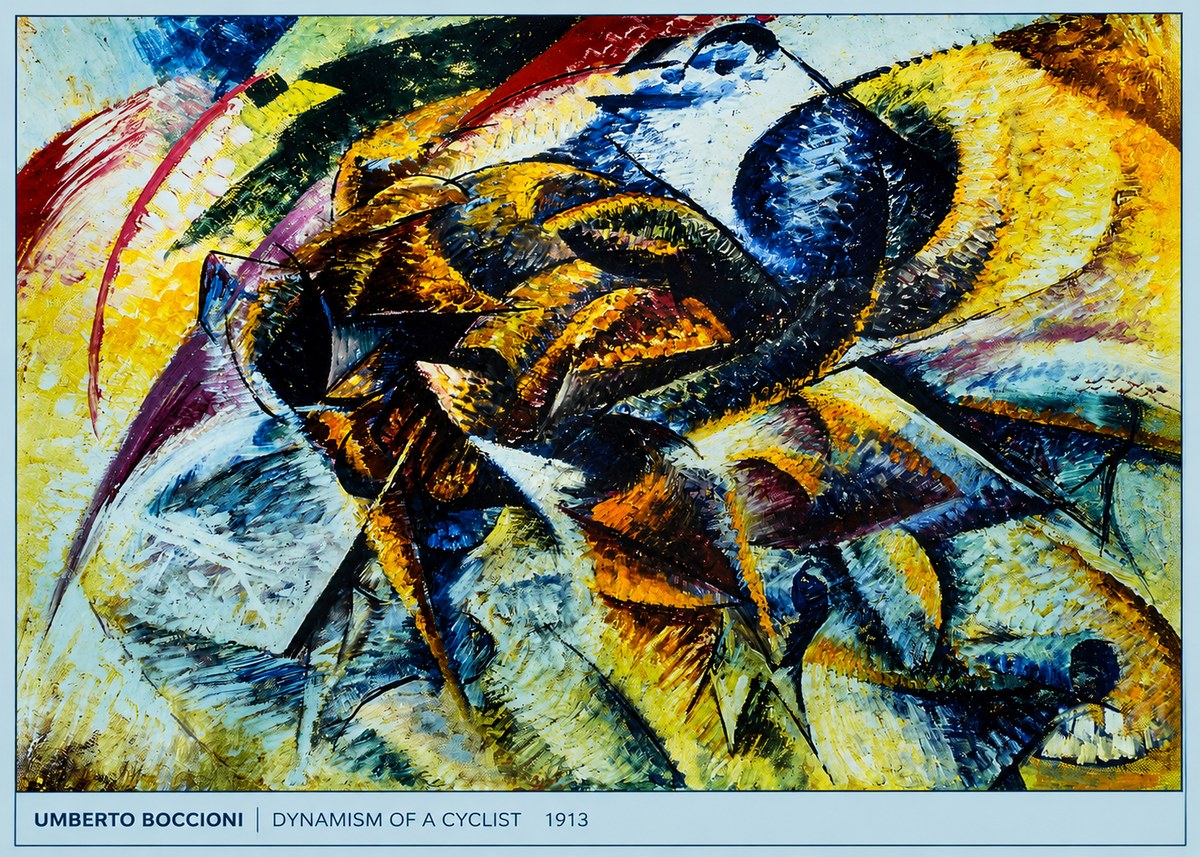 Umberto Boccioni Dynamism of a Cyclist II No5 - Affiche